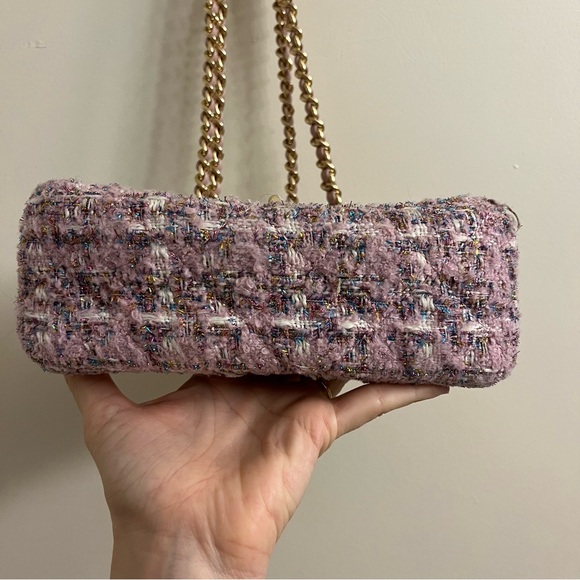 Aldo Boucle Convertible Crossbody Bag Pink Glitter Tweed Purse - Picture 9 of 16